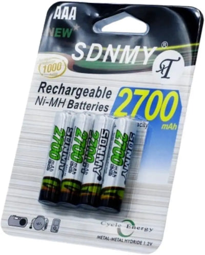 Kit Carregador de Pilhas e Baterias AA/ AAA/ 9v + 4 Pilhas AA 4700mAh Recarregáveis