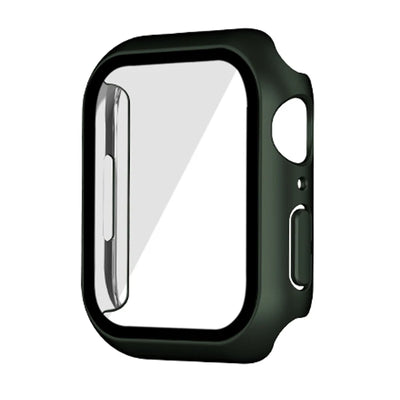 Glass+cover For Apple Watch Case 44mm 40mm 45mm 41mm 42mm 38mm Accessories Plated Screen Protector iWatch series 9 8 6 5 3 se 7