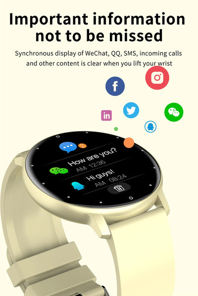 2024 Smart Watch Ladies Full Touch Screen Sports Fitness Watches  Waterproof Bluetooth Call Men Smartwatch Women For Android IOS