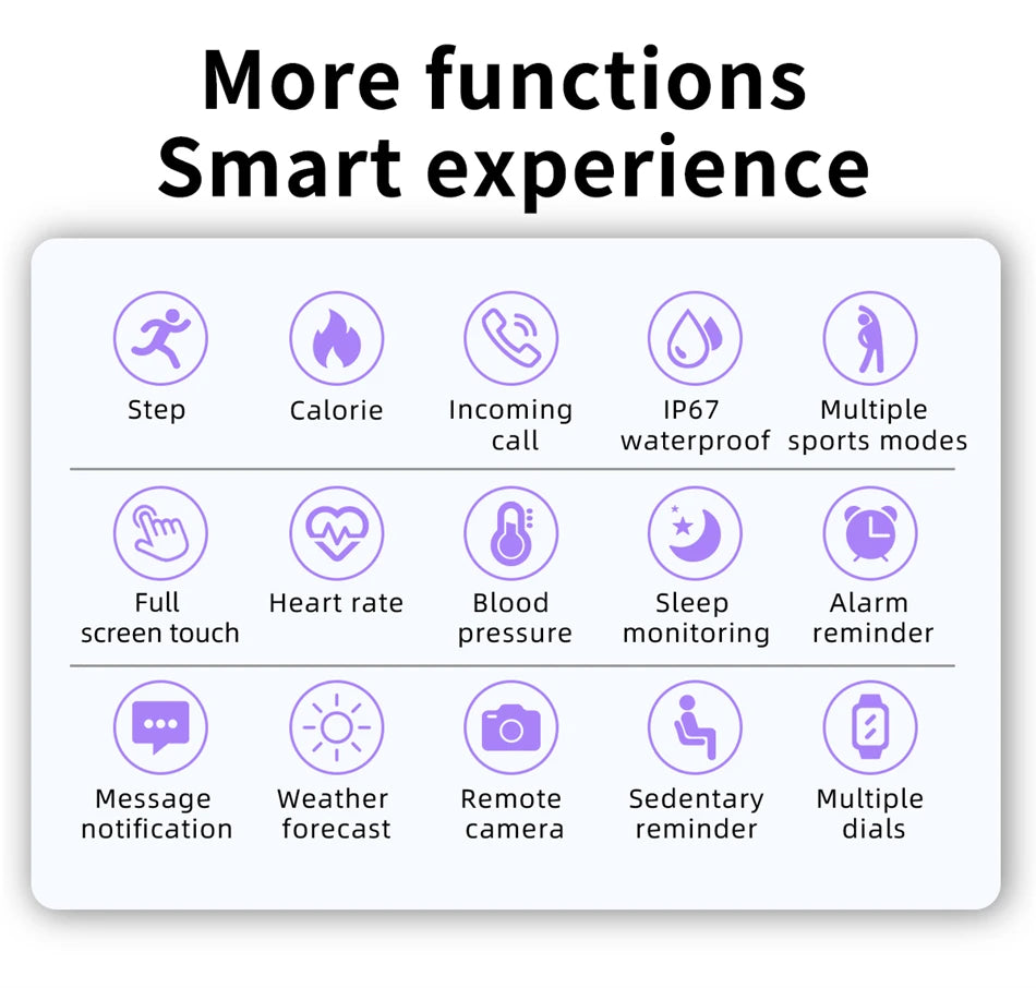 2024 Smart Watch Ladies Full Touch Screen Sports Fitness Watches  Waterproof Bluetooth Call Men Smartwatch Women For Android IOS