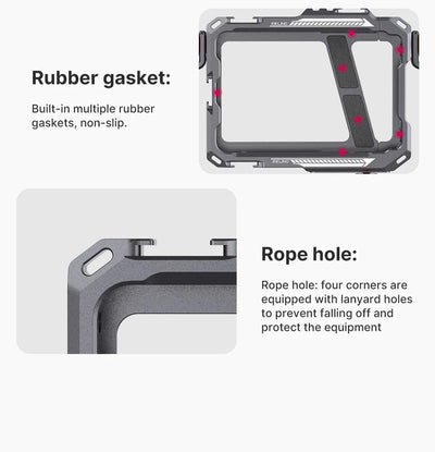 Ulanzi Lino Smartphone Cage for iPhone 16 15 14 13 X XR XS Max Mini/Pro/Pro Max Smartphone Handle Grip Phone Vlog Video
