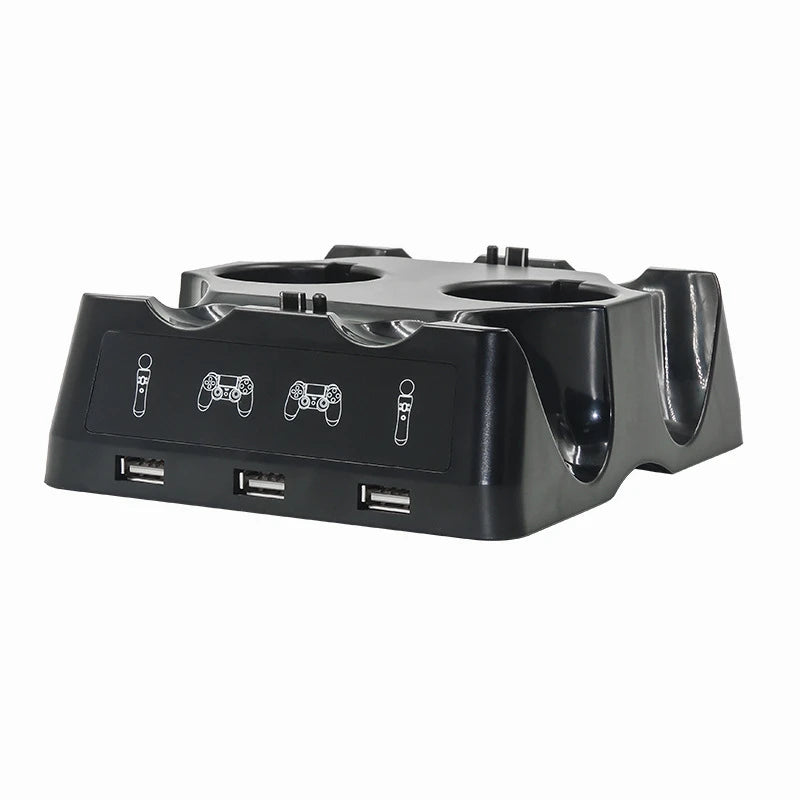 4 in 1 Controller Charging Dock Station Stand for Playstation PS4 PSVR VR Move Quad Charger for PlayStation MOVE Controller