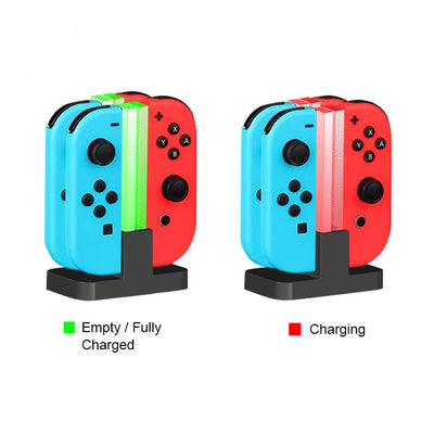 Nintend Switch 4 Controller Charger LED Indicator Charging Dock Station for Nitendo Switch Nintendoswitch NS Joy-con Accessories