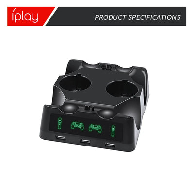 4 in 1 Controller Charging Dock Station Stand for Playstation PS4 PSVR VR Move Quad Charger for PlayStation MOVE Controller