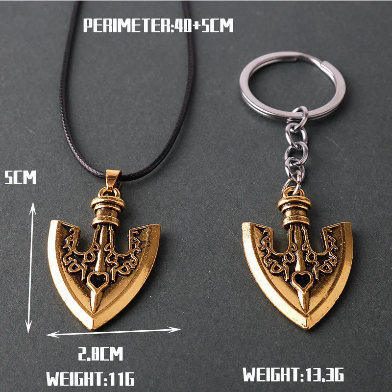 Anime JOJOS BIZARRE ADVENTURE Necklace Kujo Jotaro Arrow Metal Pendant Chain Choker Necklaces Charm Gifts Jewelry collares