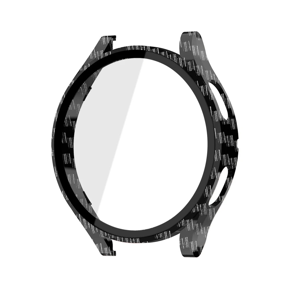 Glass+case for Samsung Galaxy Watch 4/5/6 44mm 40mm,All-Around Screen Protector Hard PC Bumper Tempered Glass for Galaxy watch 6