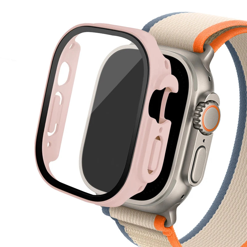Glass+ Cover For Apple Watch case Ultra 2 49mm smartwatch Bumper+Screen Protector Tempered iwatch series apple watch Accessories
