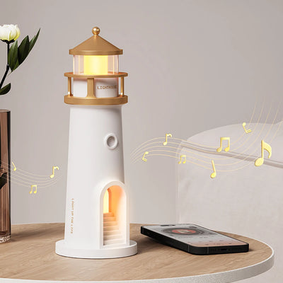 Lighthouse Ambient lights Moon Projection Light Dimmable Bluetooth Music Motion Sensor Desktop Decor Night Lights Christmas Gift