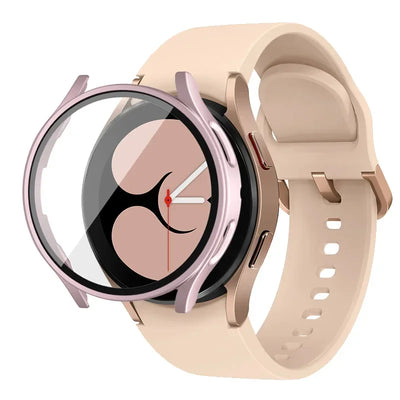 Tempered Glass+Case for Samsung Galaxy Watch 7/6/5/4 44mm 40mm Full PC bumper screen protector cover Galaxy watch FE Accessories