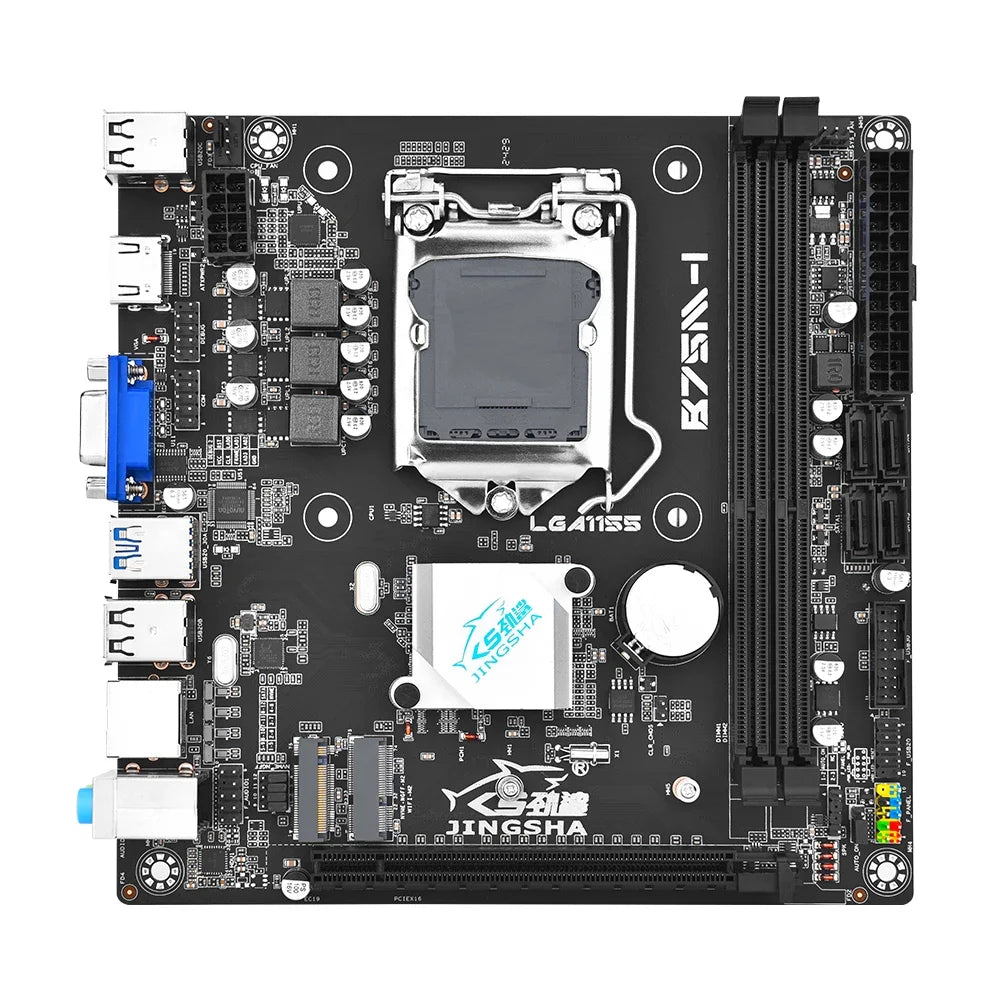 JINGSHA B75M-I mini itx LGA 1155 motherboard set with intel i5 3570 CPU + 2*8GB RAM DDR3 Kit motherboard combo diy computer