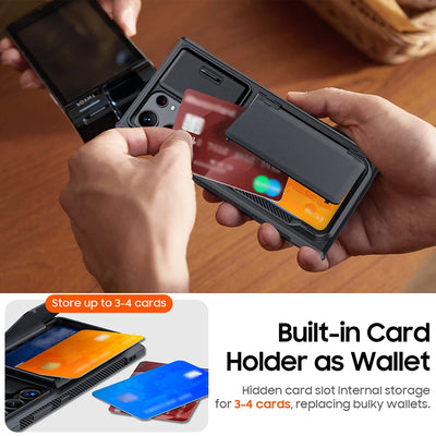 For Samsung Galaxy S24 Ultra Frosted Anti-Slip Matte Shockproof Airbag Wallet Phone Case Slide Camera Cover Full Coverage Case