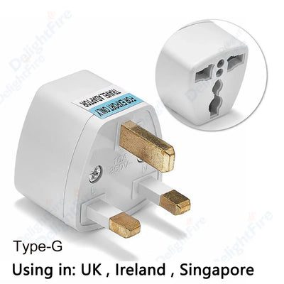 KR Plug Adapter Multifunction Universal AU UK US To EU Electrical Socket Type E/F France Spain Plug Travel Adapter AC Outlet