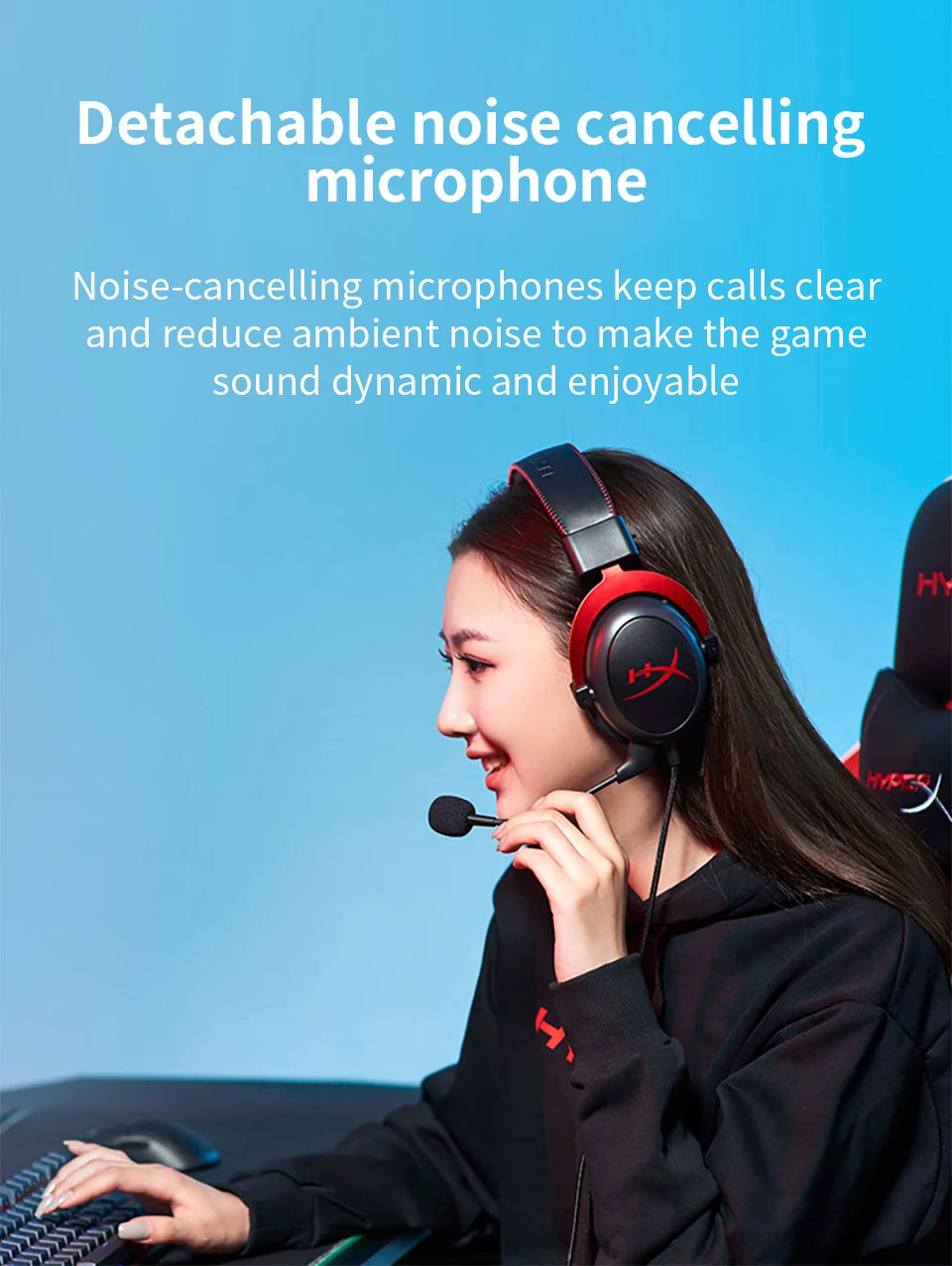 Original HyperX Cloud 2 II Gaming Wire Headset With HiFi 7.1 Surround Sound Microphone Game Headphone For PC PS4