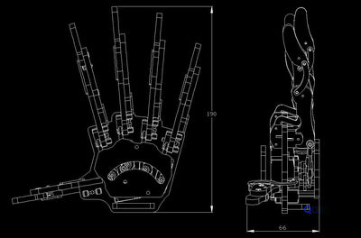 5 Dof Robotic Hand Claw Humanoid Robot Bionic Assembled Mechanical Manipulator Claw for Arduino UNO Programming Robot DIY Kit