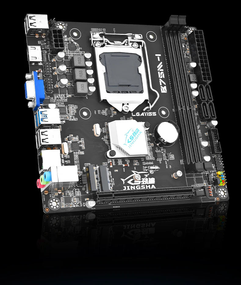 JINGSHA B75M-I mini itx LGA 1155 motherboard set with intel i5 3570 CPU + 2*8GB RAM DDR3 Kit motherboard combo diy computer