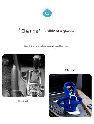 Hoodie Sweatshirt Gear Winter Hand Sweat Prevention Shift Knob Cover