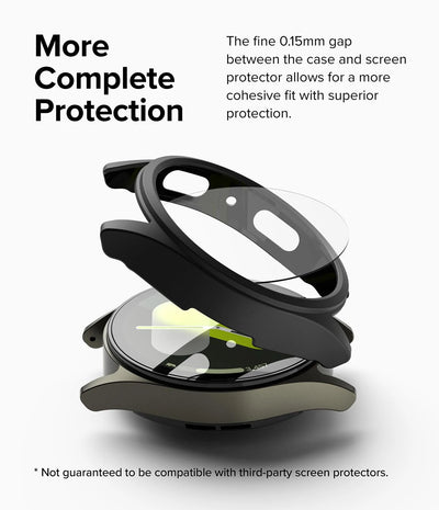 Glass+Case for Samsung Galaxy Watch 7 44mm/44mm Screen Protector Tempered Glass&Hard PC Protective Bumper Cover Accessories Set