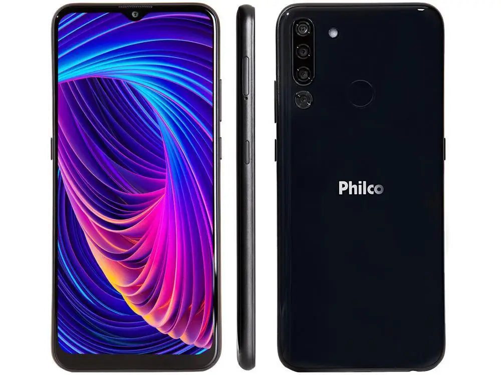 Smartphone Philco Hit P12 128GB Dark Blue 4G 4GB RAM Screen 6,52 ”Camera. Quad + Selfie 8MP