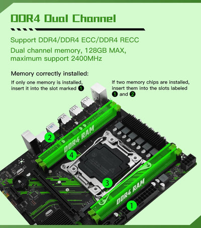 MACHINIST X99 Motherboard kit with Intel Xeon E5 2680 V3 CPU + DDR4 8GBx2 2133MHz Dual-Channel RAM Set Computer Combo X99 PR9