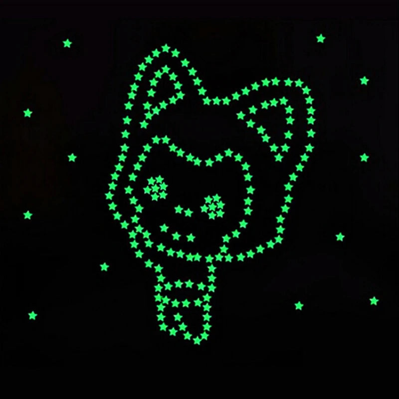 50 pcs Luminous Fluorescent Wall Stickers 3D Stars Glow In The Dark Wall Stickers For Kids Baby Room Bedroom Ceiling Home Decor