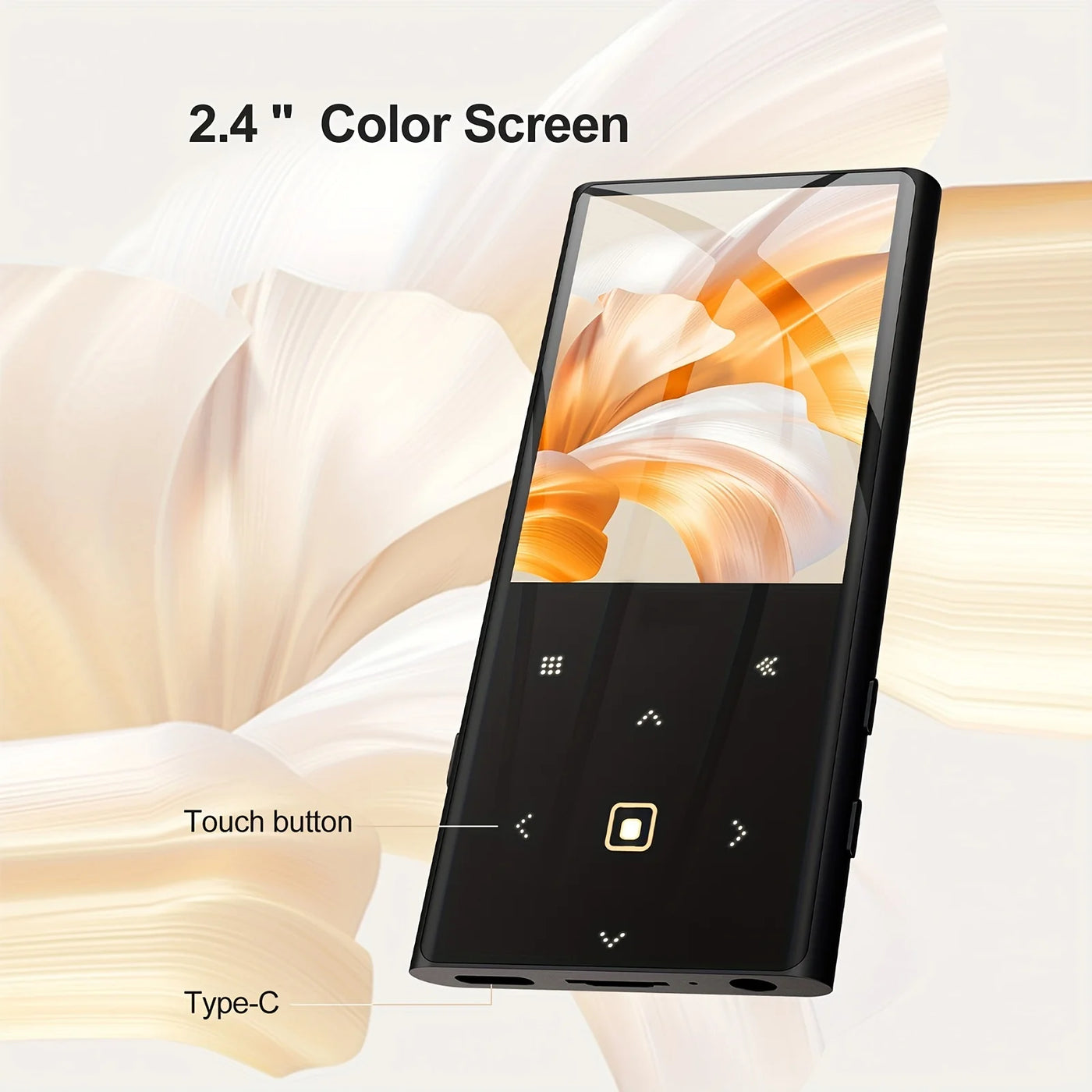 32GB Portable Digital Lossless Music MP3 Player With 2.4-inch Screen, Built-in Speaker,Supports Up To 128GB TF Card