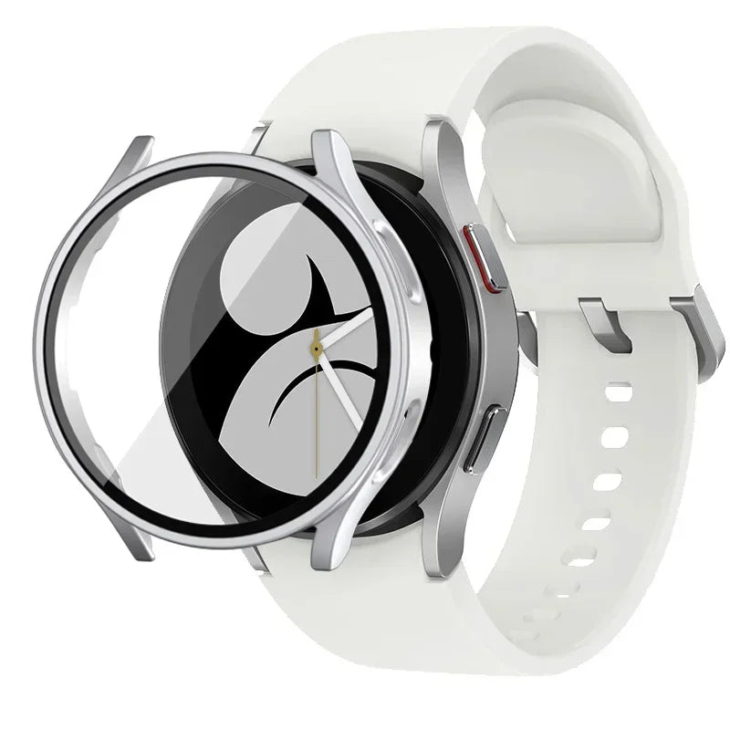 Tempered Glass+Case for Samsung Galaxy Watch 7/6/5/4 44mm 40mm Full PC bumper screen protector cover Galaxy watch FE Accessories