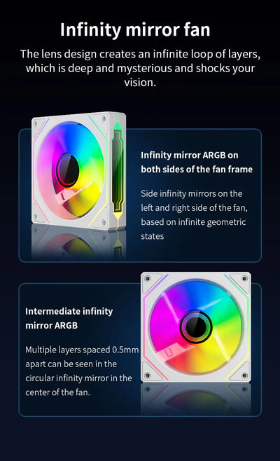 TEUCER Prism4 Pro ARGB Fan 120mm PC Case Fan Kit 4pin PWM CPU Cooling Fans 3pin 5v RGB 12cm Gaming Computer Fan