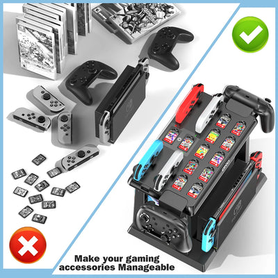 OIVO For Switch Joycon Charger Pro Controller Holder Switch Game Storage Tower For Nintendo Switch OLED Charging Dock Station