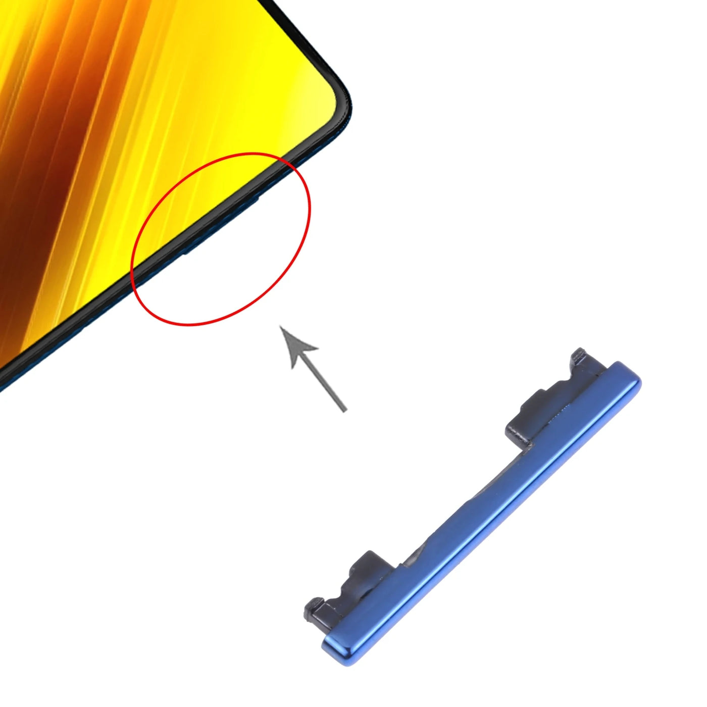 Volume Control Button for Xiaomi Poco X3 NFC / Poco X3 Mobile Phone Replacement Parts