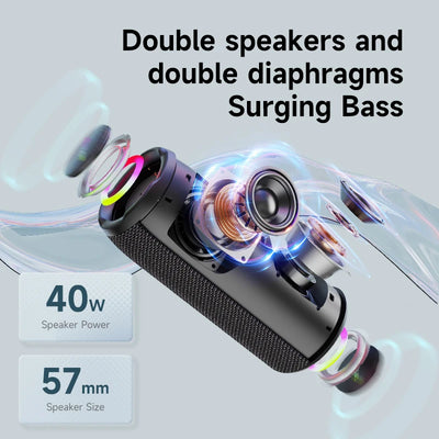 ZEALOT S49PRO 20W Portable Bluetooth Speaker Sound Box Portable IPX6 Waterproof Outdoor Stereo Music Subwoofer Party Speaker