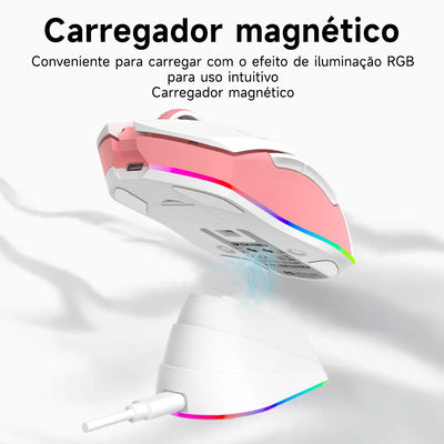 DAREU Dual Modes Gamer Mouse RGB 2.4G Wireless Wired Gaming Mice Built-in 930mAh Recharging Battery with Macro Set for PC Laptop