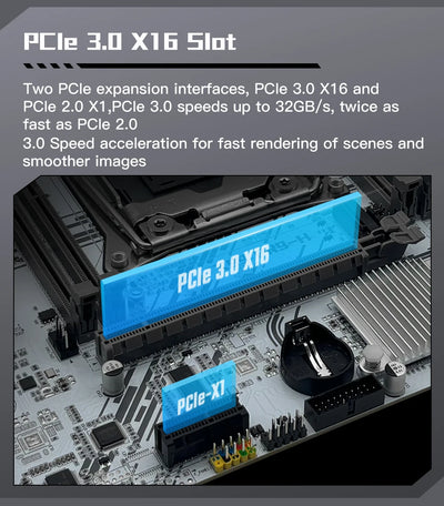 MACHINIST X99 Motherboard Set kit With Intel Xeon E5 2630 V4 LGA 2011-3 CPU + DDR4 16GB RAM support NVME m.2 White PR9-H