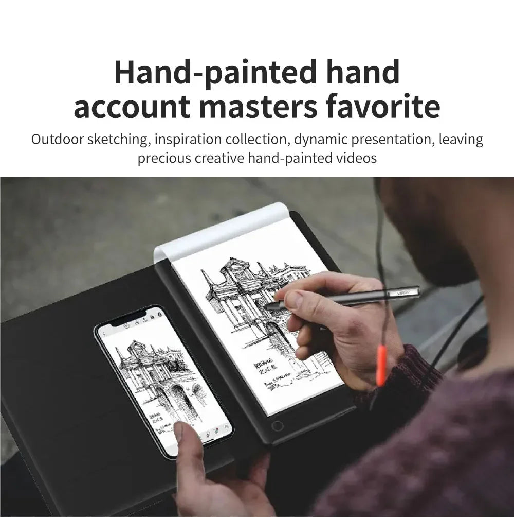 Aulidtech iNote Bluetooth Digital Smart Notebook A5 Paper Writing Board Tablet 10 Inch Smart Notebook Drawing Note Pad