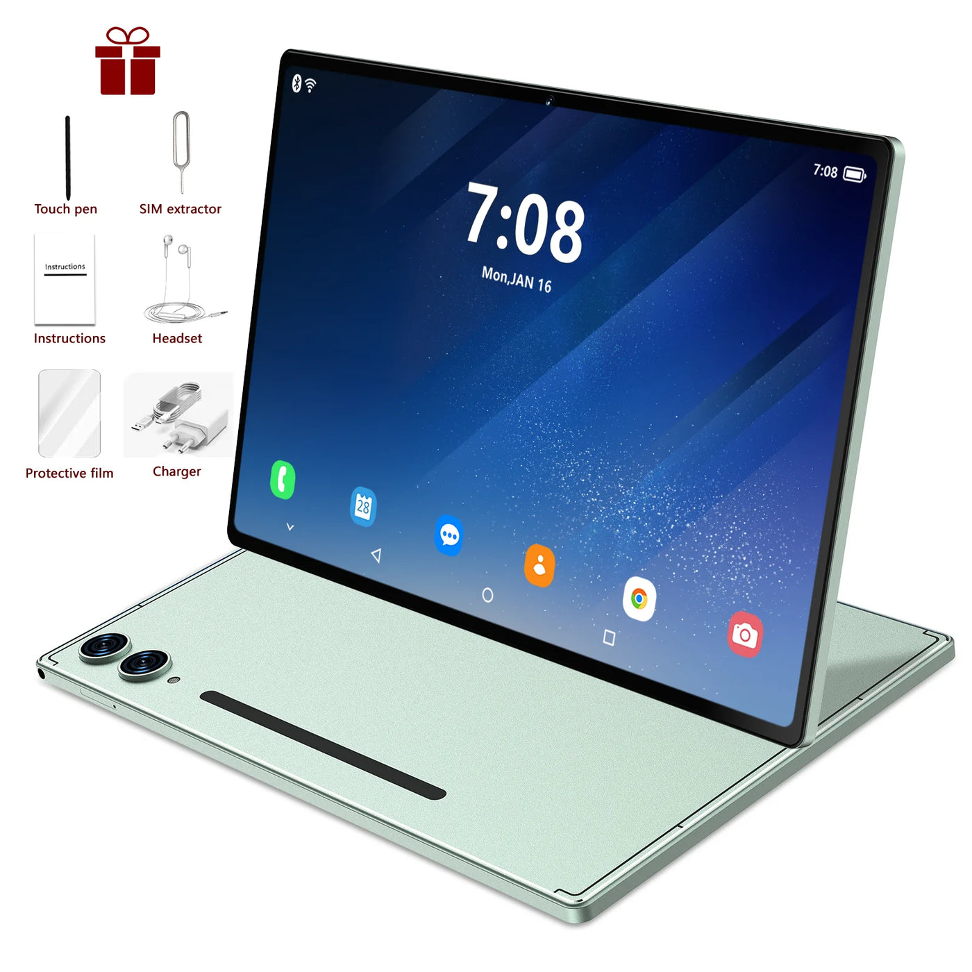 2025 S10+ SAMSNUG Tablet Android 15 Global Original 22GB+2TB 10.1inch HD 10000mAh 5G Dual SIM Card Phone Call WiFi GPS Tablet PC