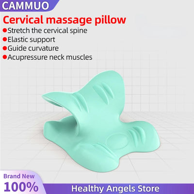 Neck Shoulder Stretcher Relaxer Cervical Chiropractic Traction Device Massage Pillow for Cervical Spine Alignment Massage Tools