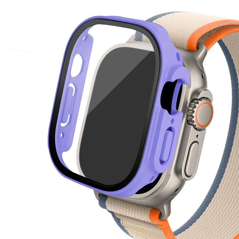 Glass+ Cover For Apple Watch case Ultra 2 49mm smartwatch Bumper+Screen Protector Tempered iwatch series apple watch Accessories