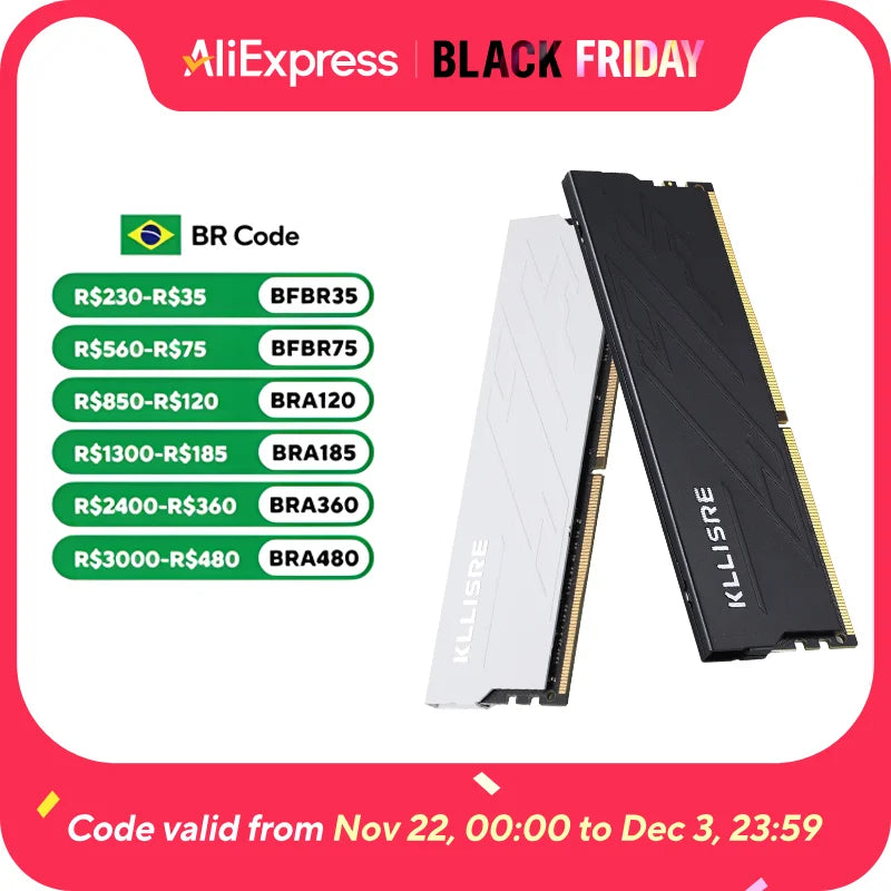 Kllisre DDR3 DDR4 4GB 8GB 16GB Memory Ram 1600 1866 2666 3200 MHz Desktop Dimm Non-ECC