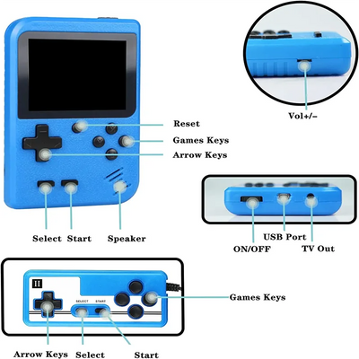 NEW Portable Retro Mini Video Game Console 8-Bit Handheld Game Player Built-in 400 games AV Out Game Console Gameboy videojuego
