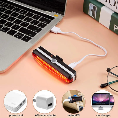 Bike Rear Light Highlight COB LED Tail Light Waterproof Bicycle USB Rechargeable Mountain Riding Cycling Tail Lamp Bicycle Parts