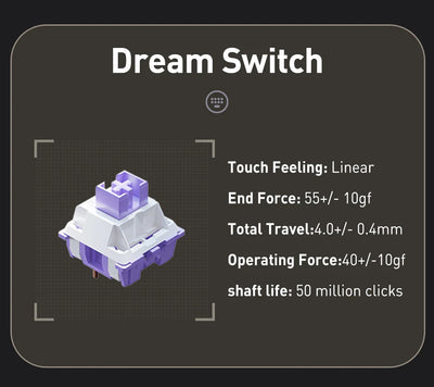 DAREU Wired Gasket Mechanical Keyboard N-Key Rollover Anti-ghosting RGB Backlight Dream switch with Multi Media Button
