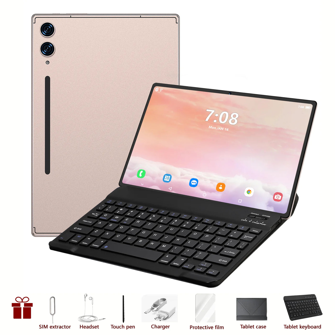 2025 S10+ SAMSNUG Tablet Android 15 Global Original 22GB+2TB 10.1inch HD 10000mAh 5G Dual SIM Card Phone Call WiFi GPS Tablet PC