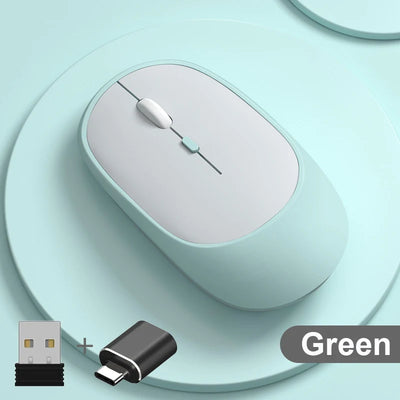 Wireless Mouse Rechargeable Mouse Gamer Dual Modes Bluetooth-compatible 2.4G USB Mute Mice For Laptop Pad Tablet Macbook Mause