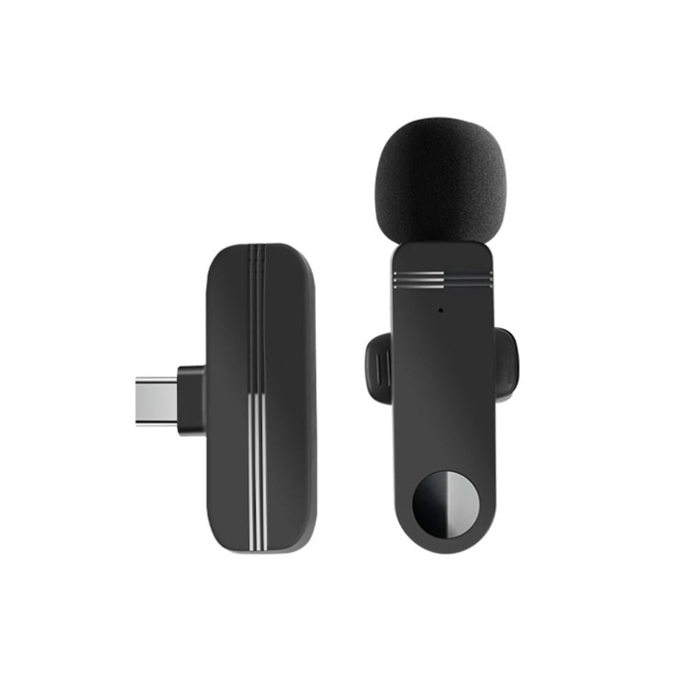 Wireless Lavalier Microphone Audio Video Recording Mini Mic For iPhone Android Laptop Live Gaming Mobile Phone Microphone