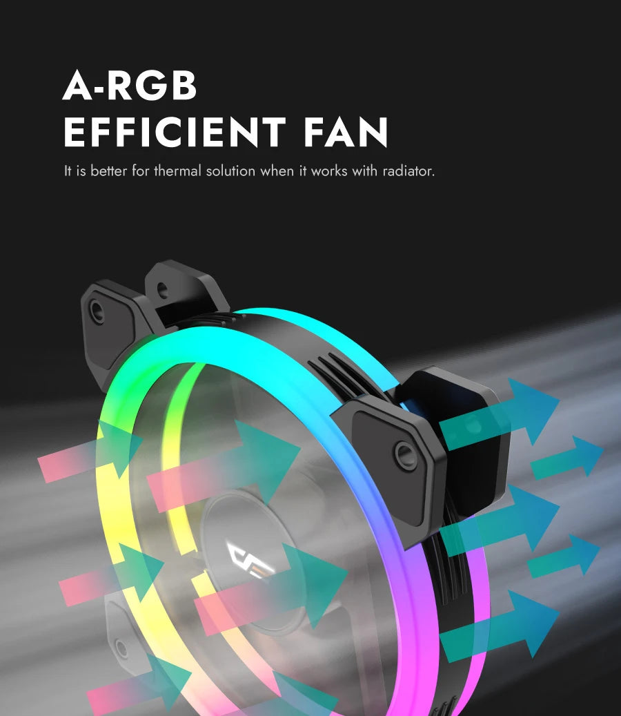 Darkflash DR11 Rgb Fan Ventoinha PC Controladora 120mm Computer Case Fan Kit 6pin Water Cooler CPU Cooling Fans Argb Ventilador