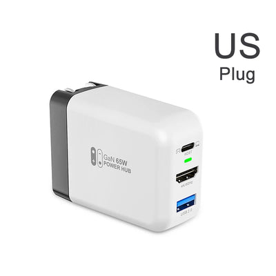 Switch Dock 65W GaN USB C Charger Power 4K HDMI-Compatible Portable Docking Station for Nintendo Switch Laptop iPad Smart Phone