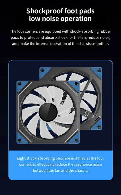 TEUCER Prism4 Pro ARGB Fan 120mm PC Case Fan Kit 4pin PWM CPU Cooling Fans 3pin 5v RGB 12cm Gaming Computer Fan