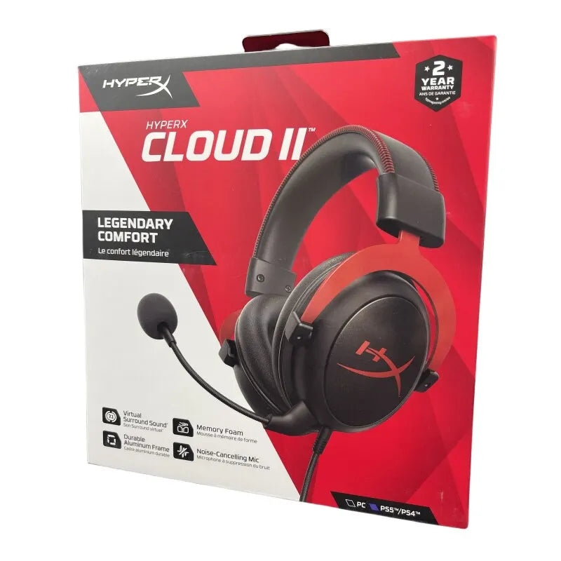 Original HyperX Cloud 2 II Gaming Wire Headset With HiFi 7.1 Surround Sound Microphone Game Headphone For PC PS4
