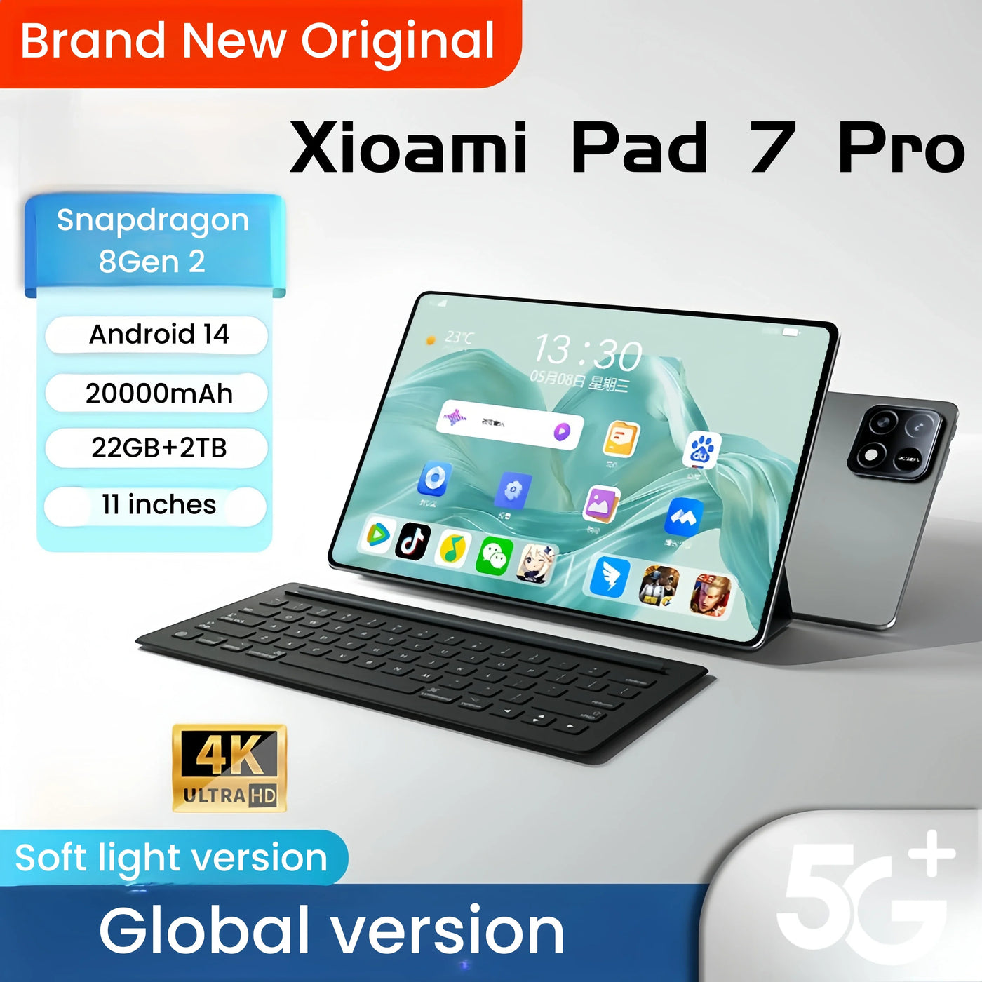 Pad 7 Pro Tablet 2025 NEW Original MI 11inch Snapdrago 8gen2  HD 4K Android 14 22GB+2T 20000mAh 5G Dual SIM WiFi GPS Tablet PC