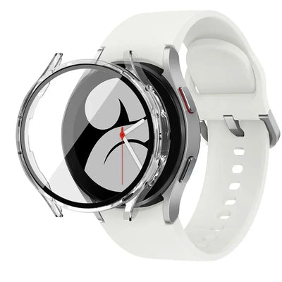 Tempered Glass+Case for Samsung Galaxy Watch 7/6/5/4 44mm 40mm Full PC bumper screen protector cover Galaxy watch FE Accessories