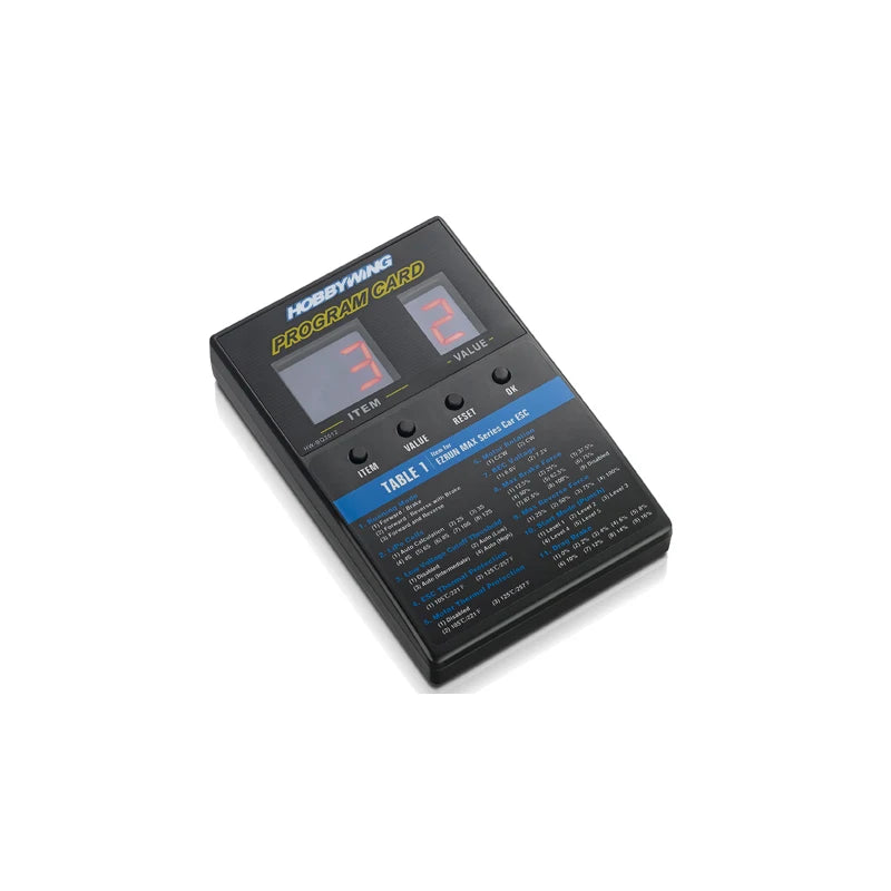 Hobbywing LED digital programming card suitable for EZRUN QUICRUN SEAKING PLATINUM V1/V2, FLYFUN V5, Skywalker V2